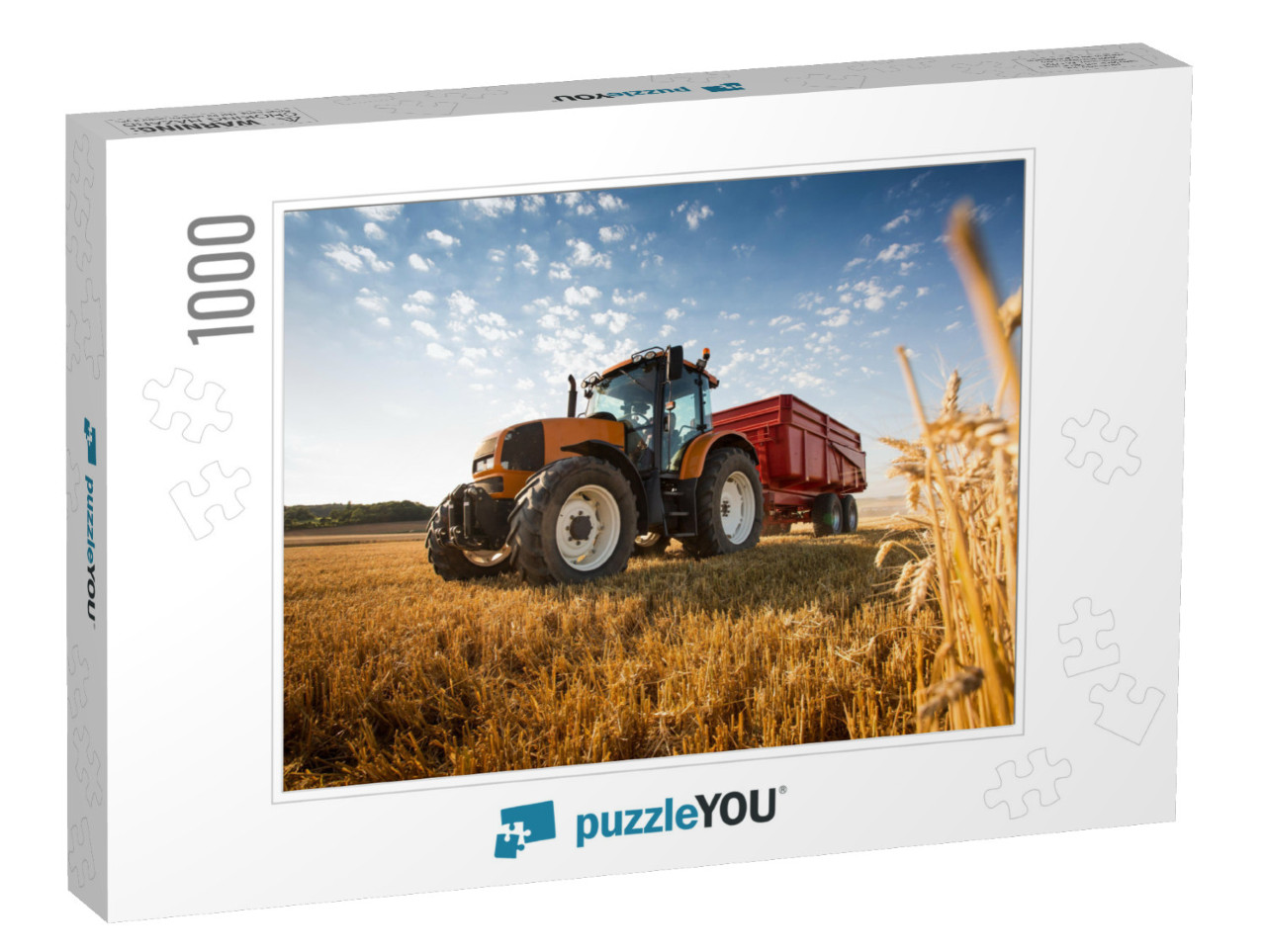 A Tractor During the Harvest... Jigsaw Puzzle with 1000 pieces