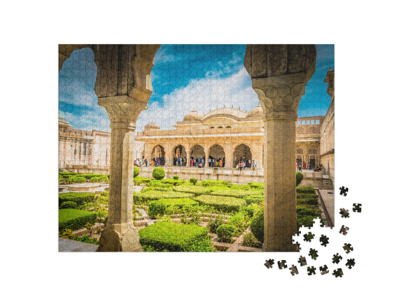 Sheesh Mahal of Amber Fort... Jigsaw Puzzle with 1000 pieces