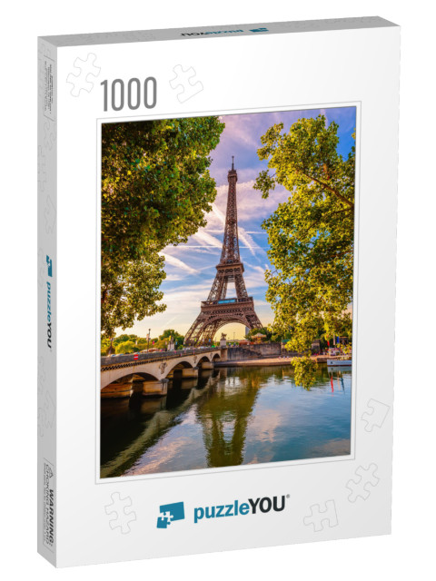 Paris Eiffel Tower & River Seine in Paris, France. Eiffel... Jigsaw Puzzle with 1000 pieces