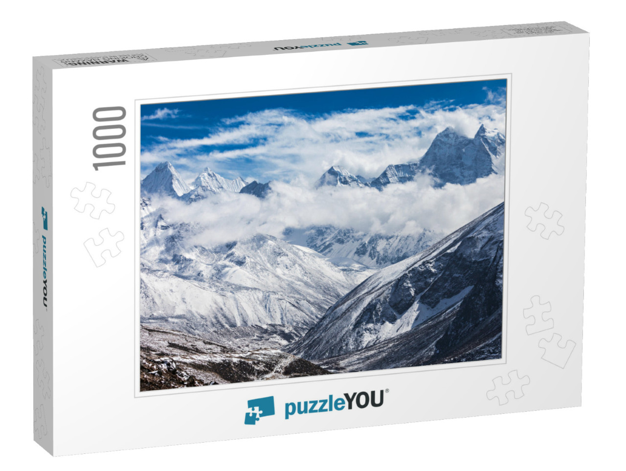 Mountains in Everest Region, Himalaya, East Nepal... Jigsaw Puzzle with 1000 pieces