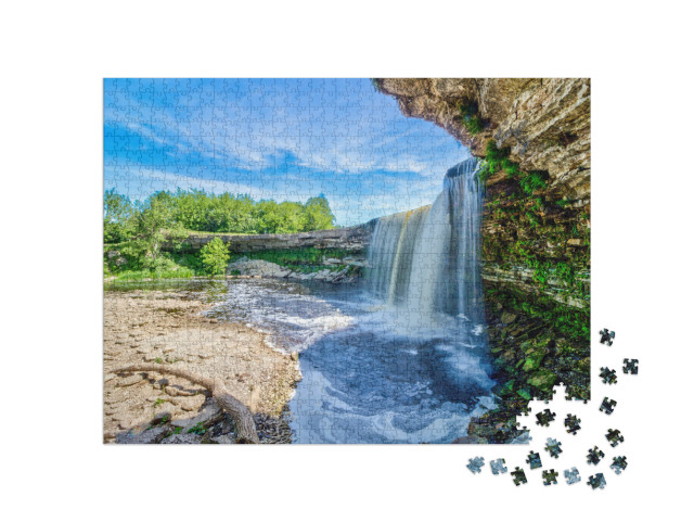 Jagala Waterfall Juga is Waterfall in Northern Estonia on... Jigsaw Puzzle with 1000 pieces