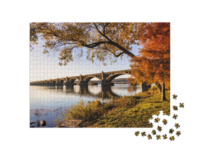 Wide View of Bridge Span Across Susquehanna River in Penn... Jigsaw Puzzle with 1000 pieces