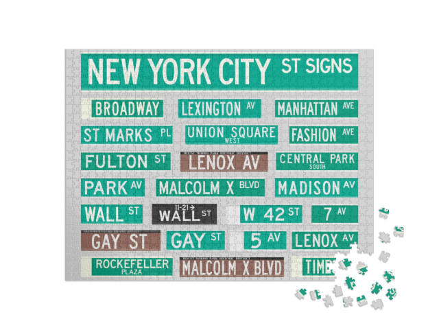 New York Street Signs... Jigsaw Puzzle with 1000 pieces