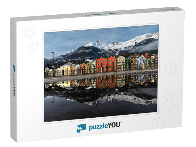 Water Reflection of the Distinctive Colored House Fronts... Jigsaw Puzzle