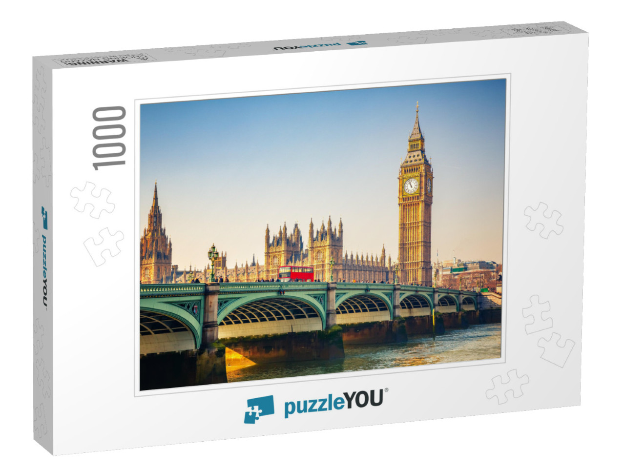 Big Ben & Westminster Bridge in London... Jigsaw Puzzle with 1000 pieces