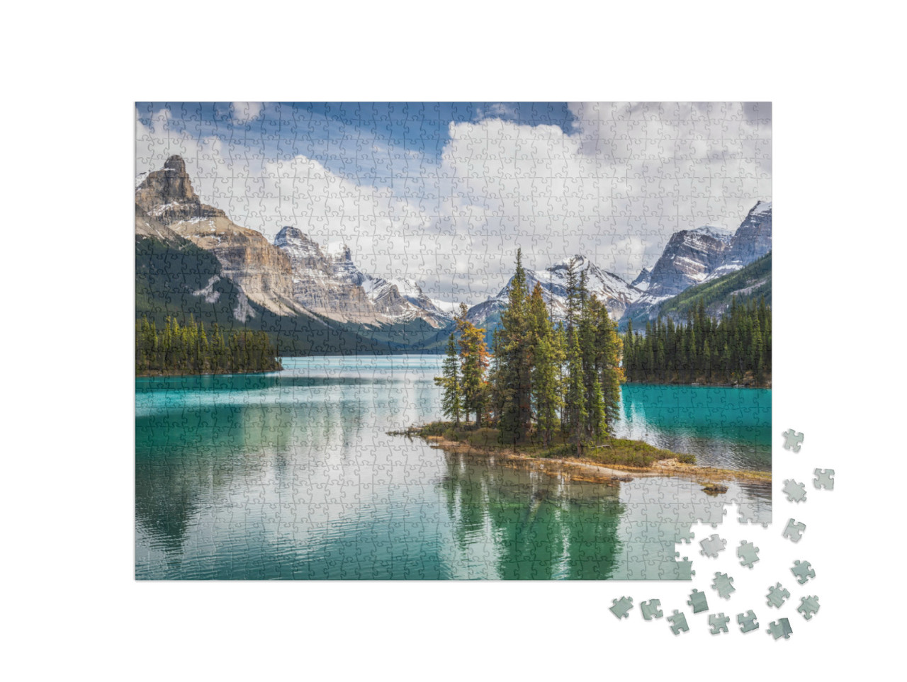 The Famous Spirit Island of Maligne Lake in Jasper Nation... Jigsaw Puzzle with 1000 pieces