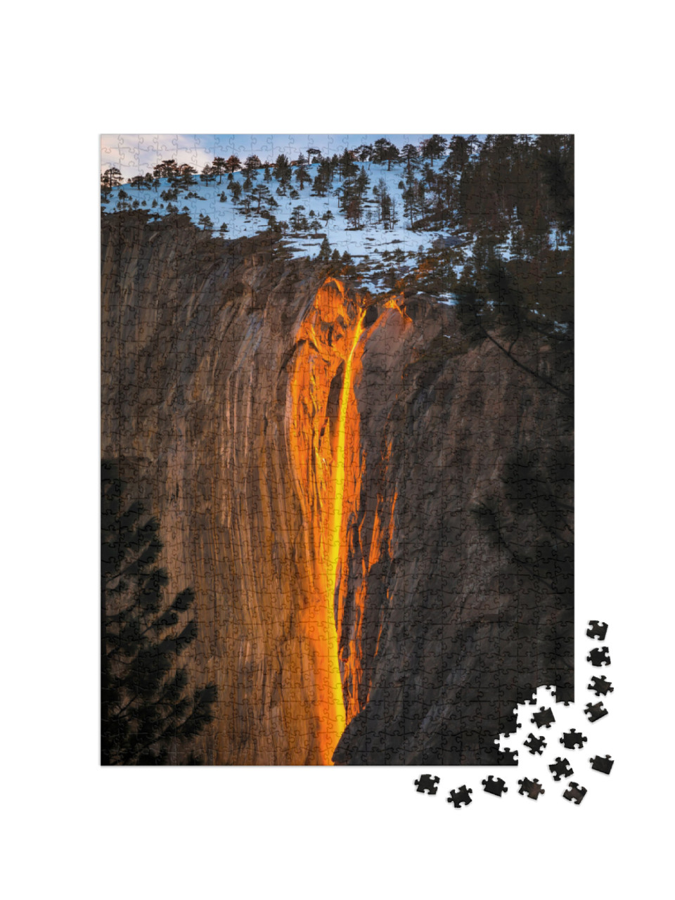 Yosemite Firefall Sunset... Jigsaw Puzzle with 1000 pieces