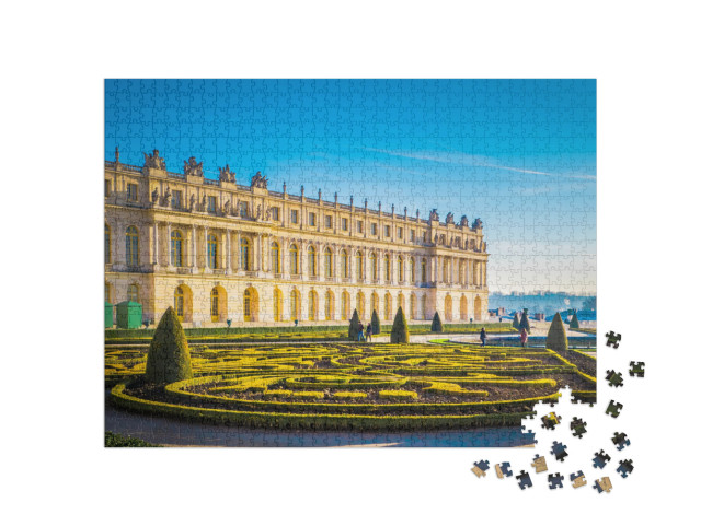 Famous Palace Versailles with Beautiful Gardens Outdoors... Jigsaw Puzzle with 1000 pieces