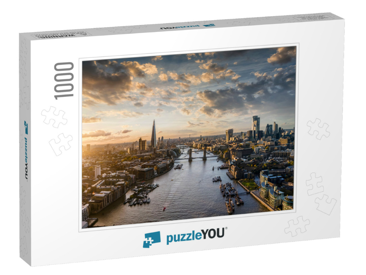 Wide Panoramic View to the Modern Skyline of London, Unit... Jigsaw Puzzle with 1000 pieces