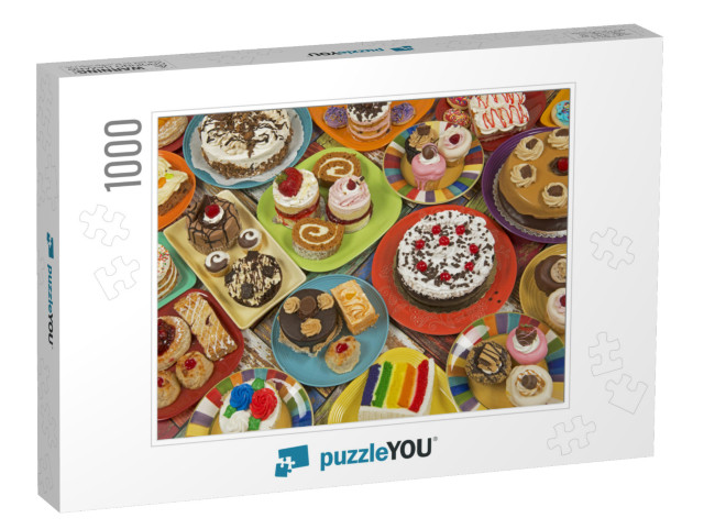 Assortment of Desserts Photo Collage Jigsaw Puzzle with 1000 pieces