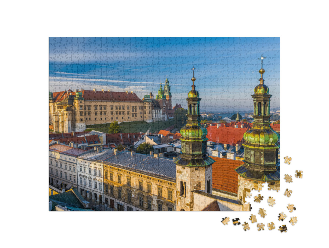 Downtown in Cracow. View of the Wawel Castle... Jigsaw Puzzle with 1000 pieces