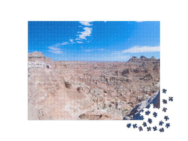 Geological Rock Formations of Badlands National Park in S... Jigsaw Puzzle with 1000 pieces