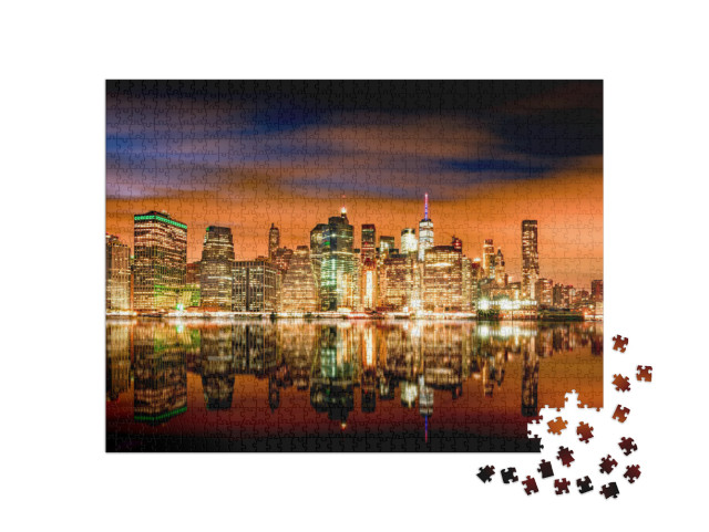 Manhattan At Sunset... Jigsaw Puzzle with 1000 pieces