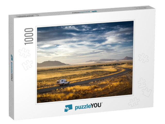 Early Morning on the Way to the Sand Dunes of Sossusvlei... Jigsaw Puzzle with 1000 pieces