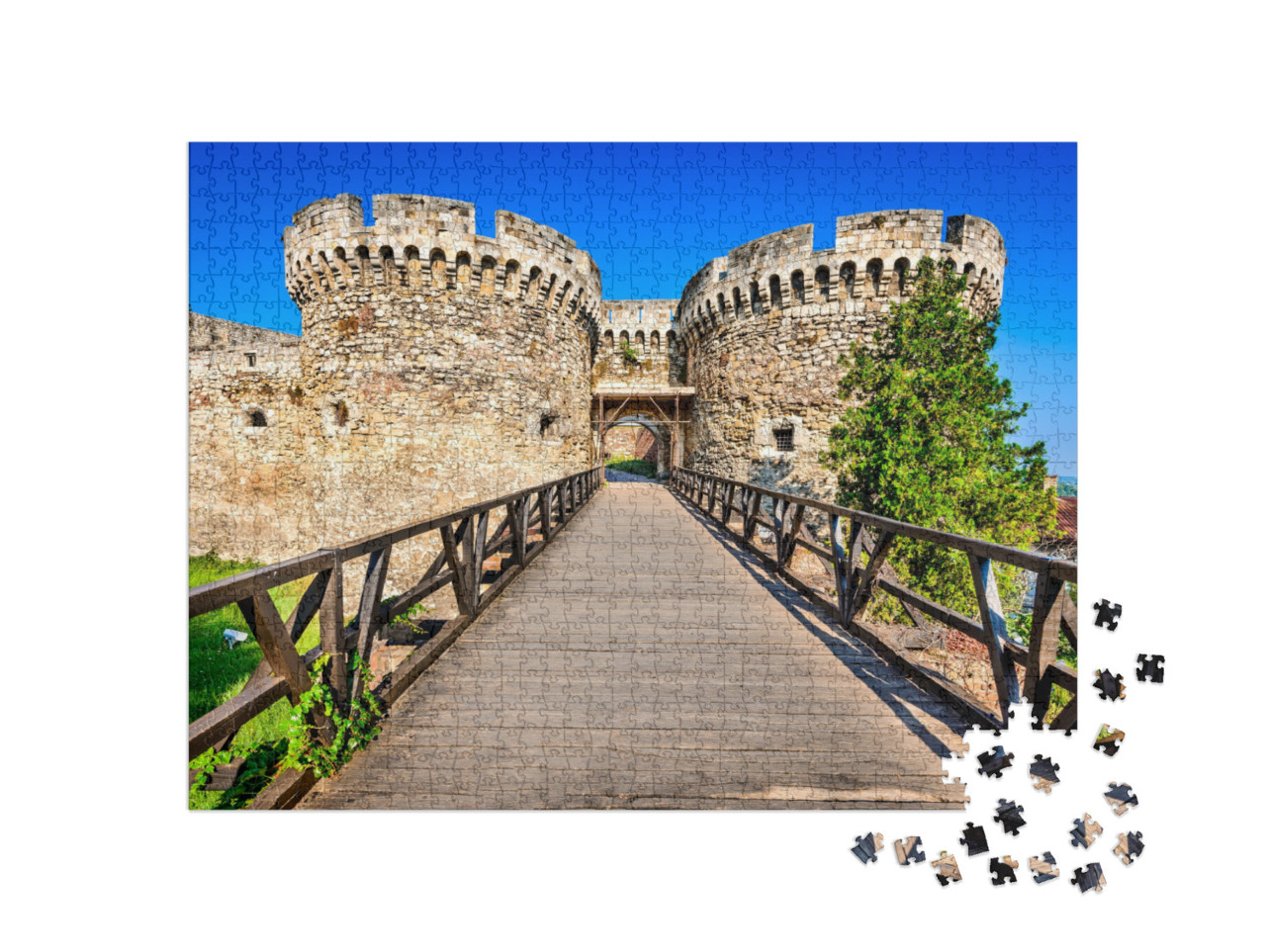 Belgrade, Serbia. Kalemegdan Fortress Entrance, Ancient S... Jigsaw Puzzle with 1000 pieces