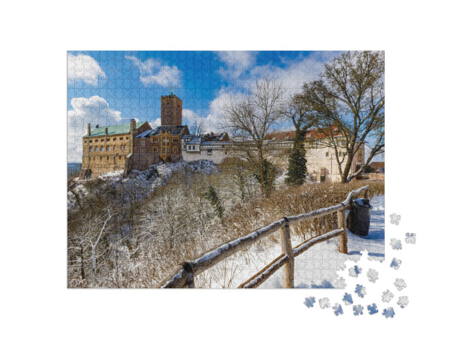 The Wartburg Castle At Eisenach in the Thuringia Forest... Jigsaw Puzzle with 1000 pieces