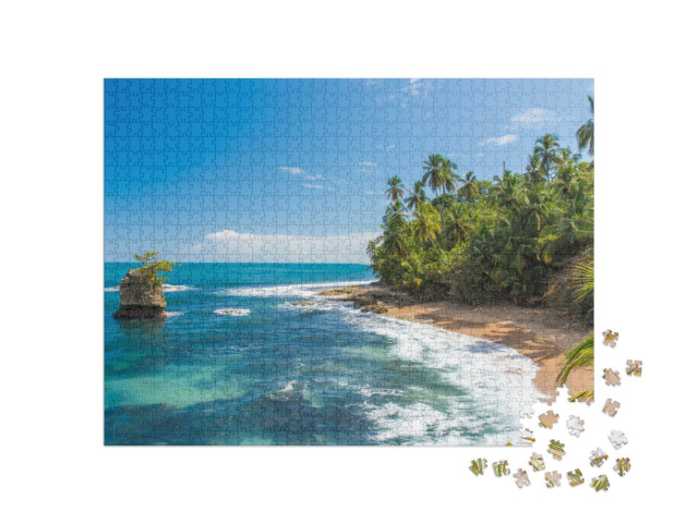 Wild Caribbean Beach of Manzanillo At Puerto Viejo, Costa... Jigsaw Puzzle with 1000 pieces