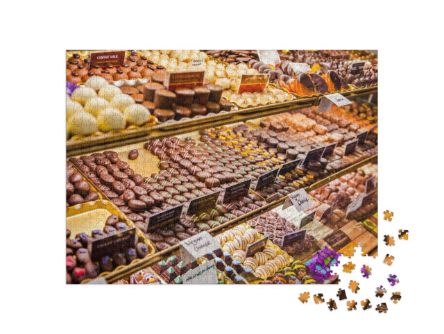 Variety of Chocolate Pralines At the English Market, Irel... Jigsaw Puzzle with 1000 pieces