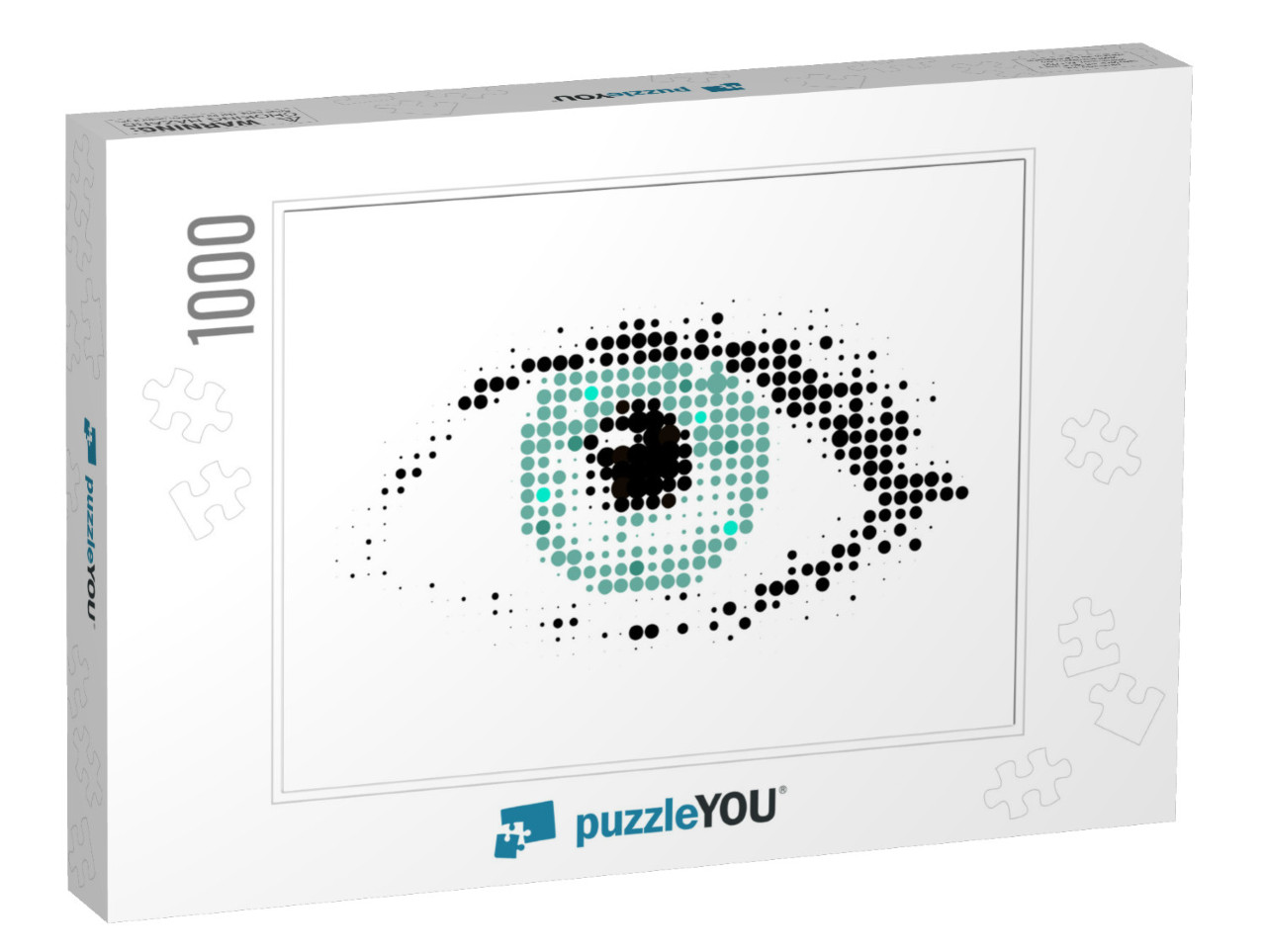 The Human Eye, a Drawing in a Modern Halftone Style. Flat... Jigsaw Puzzle with 1000 pieces