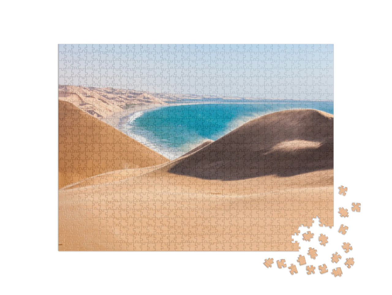 The Namib Desert Along Side the Atlantic Ocean, Southern... Jigsaw Puzzle with 1000 pieces