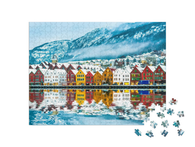 View on Bruges. Bergen Norway... Jigsaw Puzzle with 500 pieces