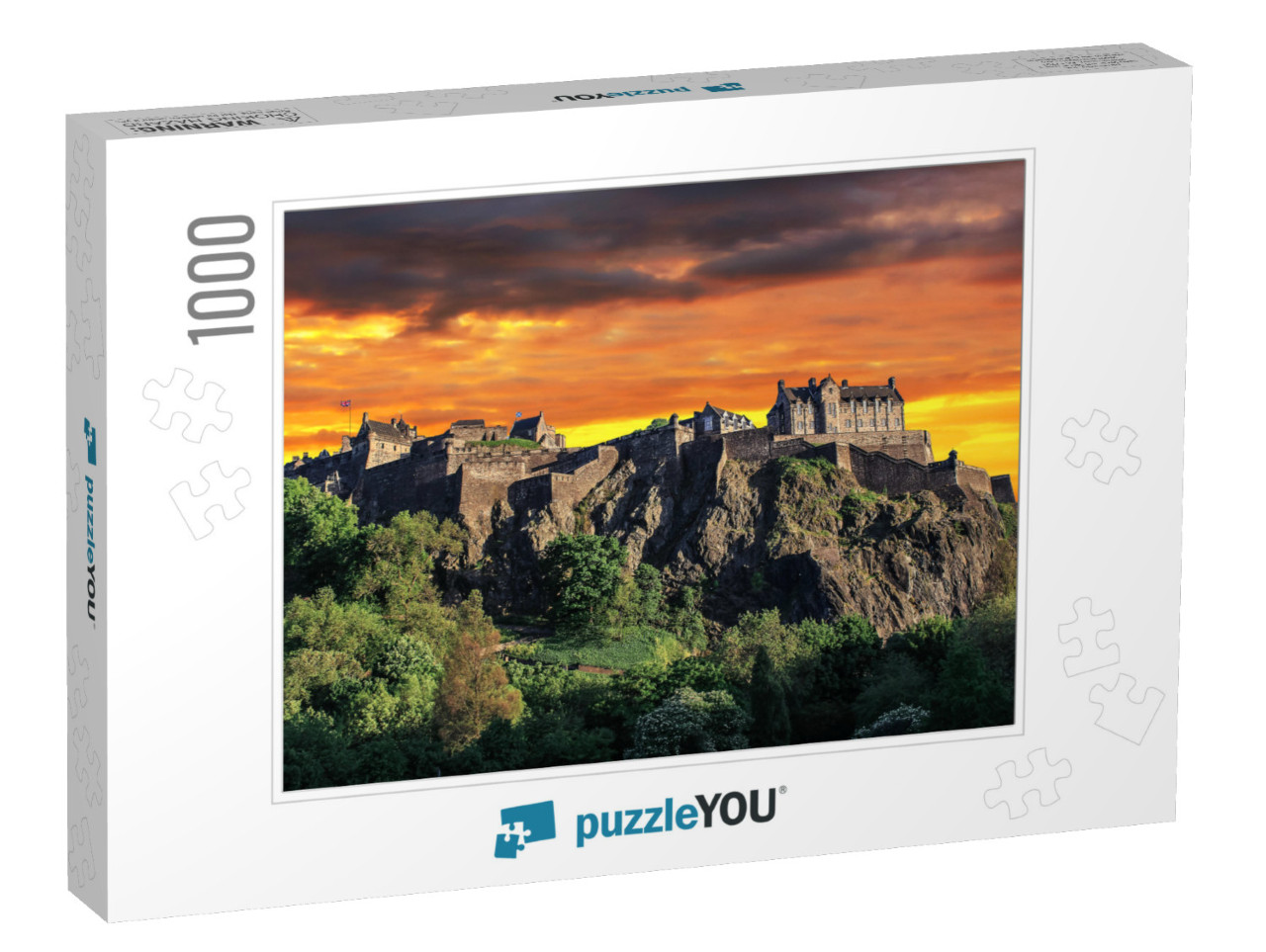 Looking Up the Hill At Edinburgh Castle. Edinburgh Castle... Jigsaw Puzzle with 1000 pieces