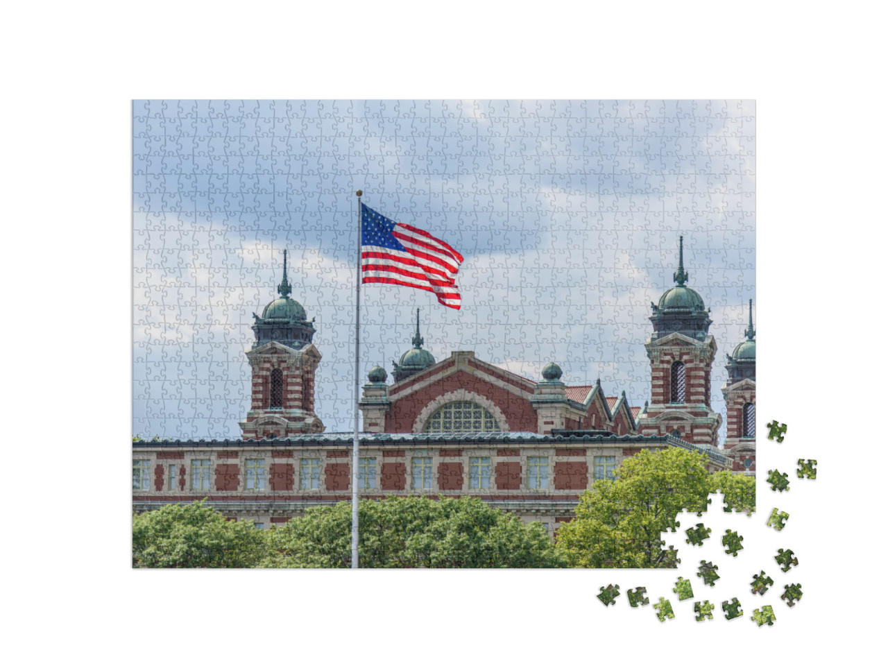 The Immigrant Museum Sited on Ellis Island, Gateway for O... Jigsaw Puzzle with 1000 pieces