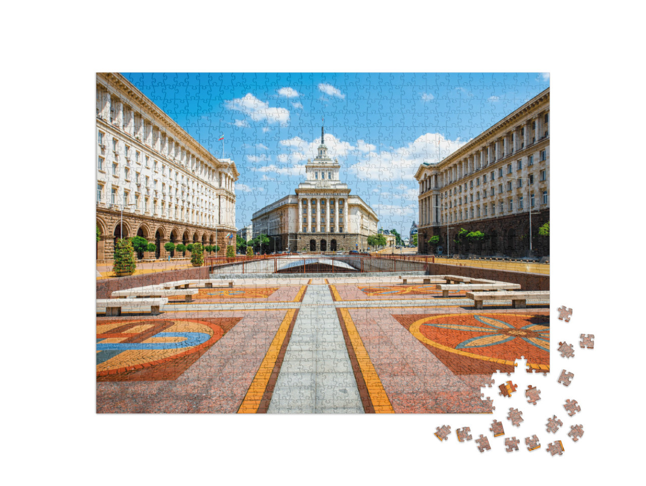 An Architectural Ensemble of Three Socialist Classicism E... Jigsaw Puzzle with 1000 pieces