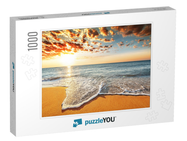 Brilliant Ocean Beach Sunrise... Jigsaw Puzzle with 1000 pieces