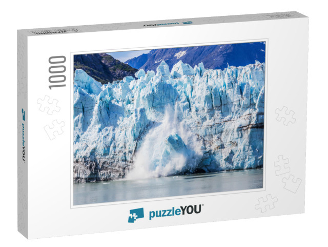 Alaska. Ice Calving At the Margerie Glacier in the Glacie... Jigsaw Puzzle with 1000 pieces