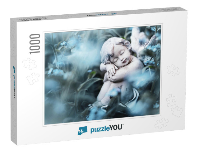 Guardian Angel Sleeping in Flowers... Jigsaw Puzzle with 1000 pieces