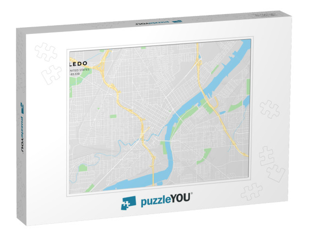 Printable Street Map of Toledo Including Highways, Major... Jigsaw Puzzle