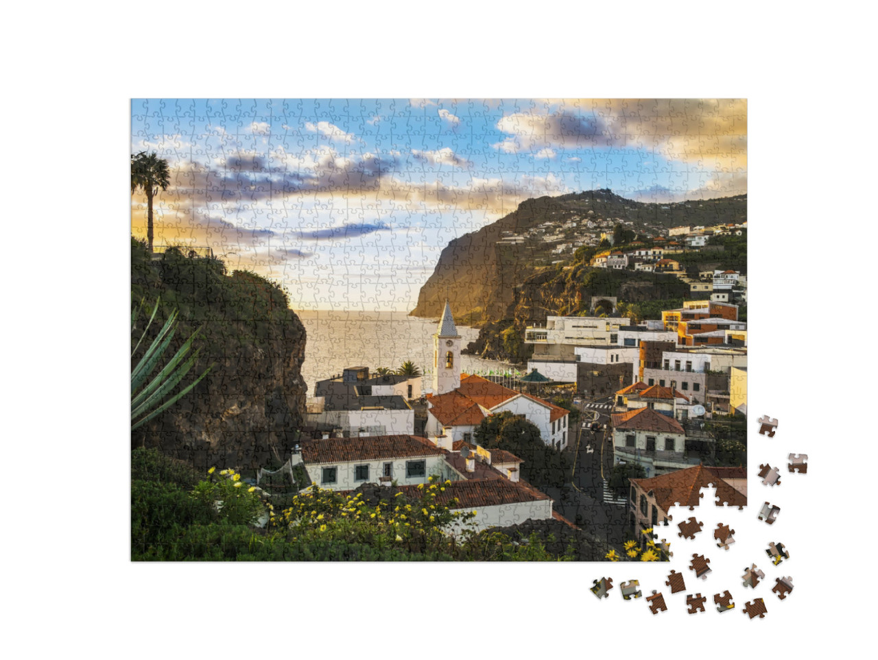 Camara De Lobos, Small Port on the Island of Madeira... Jigsaw Puzzle with 1000 pieces