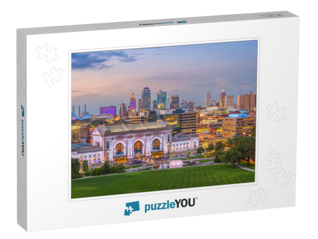 Kansas City, Missouri, USA Downtown Skyline with Union Sta... Jigsaw Puzzle