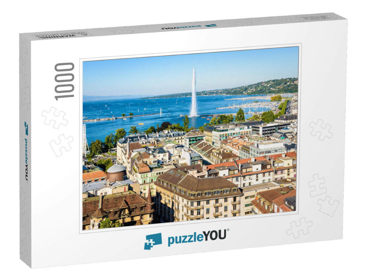 High Angle View Over the Rooftops of Geneva, Switzerland... Jigsaw Puzzle with 1000 pieces