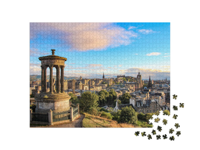 Edinburgh Skyline as Seen from Calton Hill... Jigsaw Puzzle with 1000 pieces