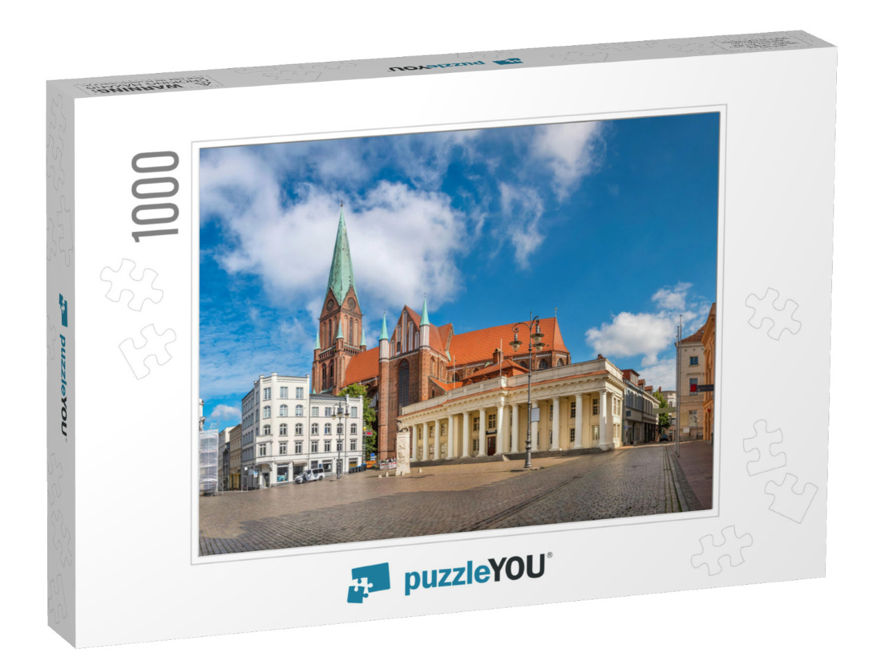 Schwerin, Germany. Panoramic View of Marktplatz Square &... Jigsaw Puzzle with 1000 pieces