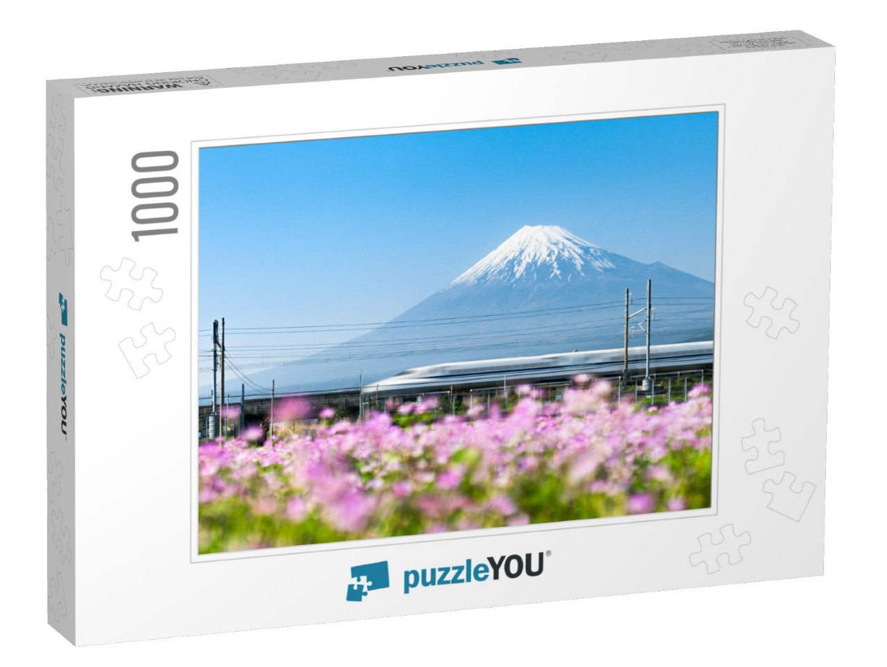 Shinkansen Bullet Train Passing by Mount Fuji, Yoshiwara... Jigsaw Puzzle with 1000 pieces