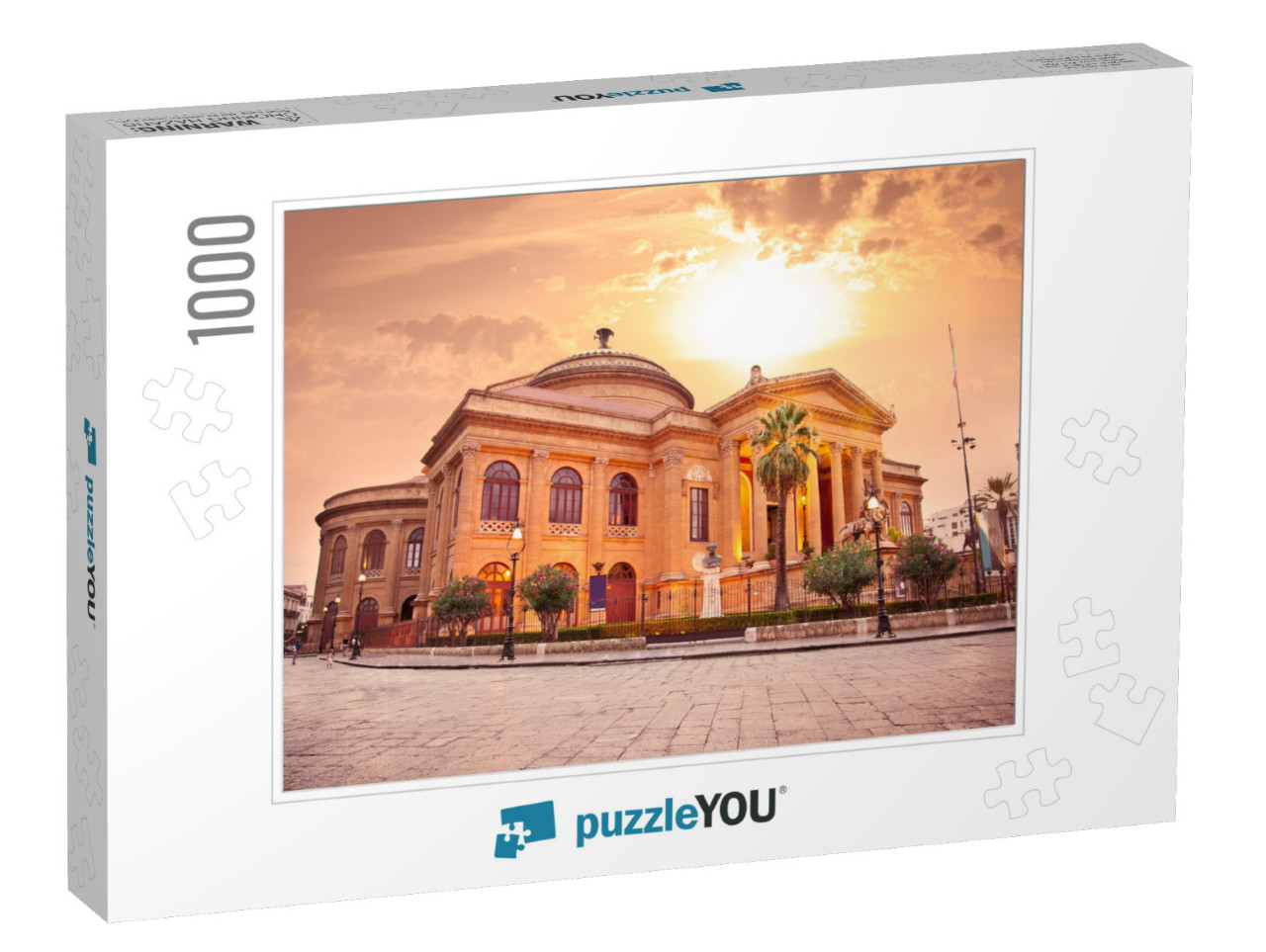 Teatro Massimo, Opera House in Palermo. Sicily, Italy. Ev... Jigsaw Puzzle with 1000 pieces