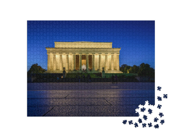 Lincoln Memorial in the National Mall, Washington Dc. Lin... Jigsaw Puzzle with 1000 pieces