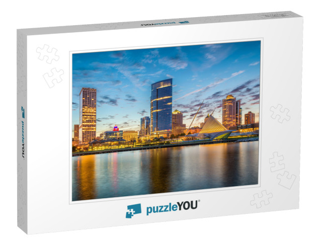 Milwaukee, Wisconsin, USA Downtown City Skyline on Lake Mi... Jigsaw Puzzle