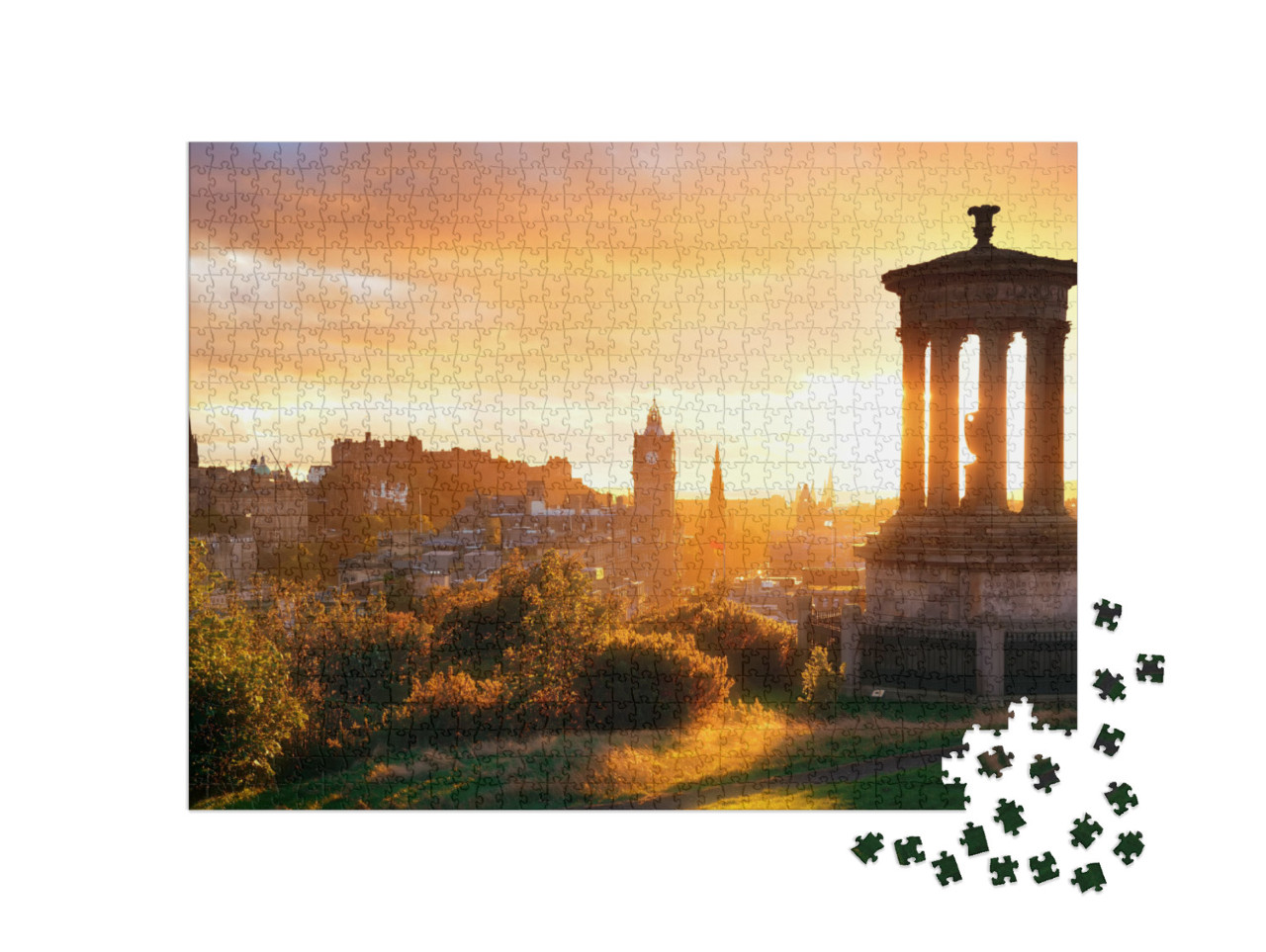 Edinburgh City Skyline Viewed from Calton Hill. United Ki... Jigsaw Puzzle with 1000 pieces