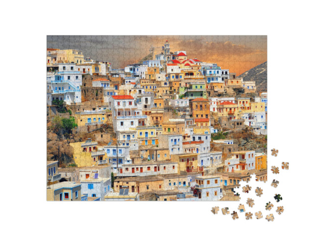 Old Village Olympos, Dodecanese Islands, Greece, Europe... Jigsaw Puzzle with 1000 pieces