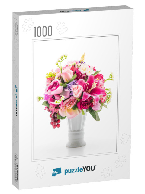 Beautiful Bouquet Flower Isolated on White Background... Jigsaw Puzzle with 1000 pieces