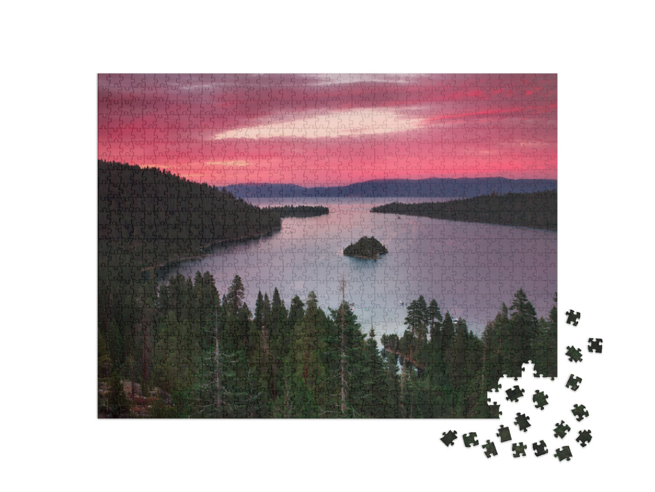 Lake Tahoe is a Large Freshwater Lake in the Sierra Nevad... Jigsaw Puzzle with 1000 pieces