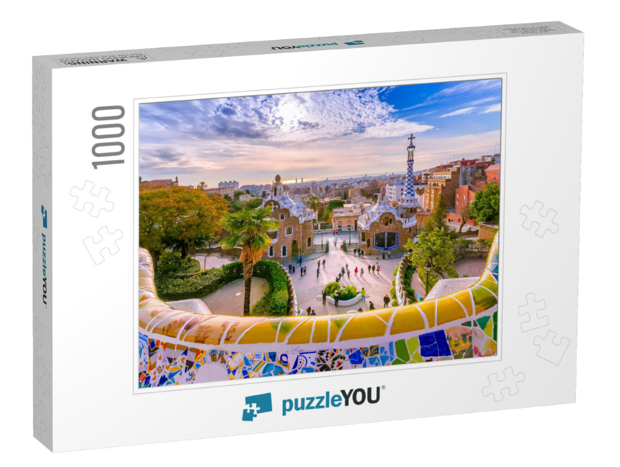 View of the City from Park Guell in Barcelona... Jigsaw Puzzle with 1000 pieces