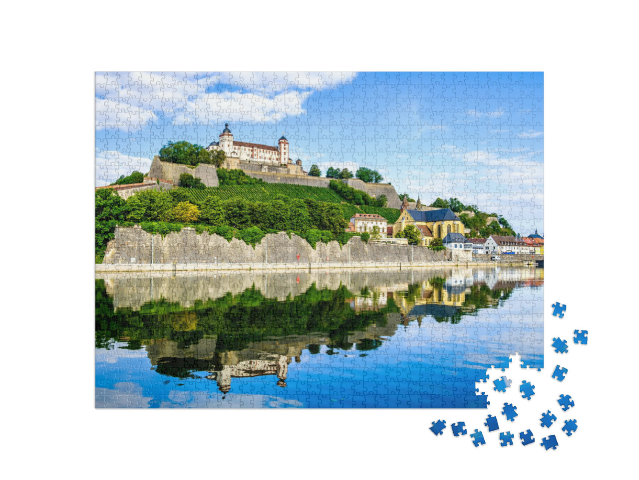 Famous Old Town of Wurzburg in Germany... Jigsaw Puzzle with 1000 pieces