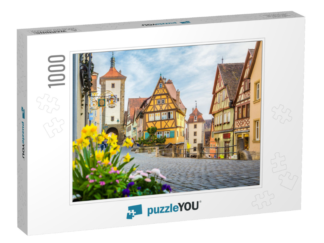 Classic View of the Medieval Town of Rothenburg Ob Der Ta... Jigsaw Puzzle with 1000 pieces