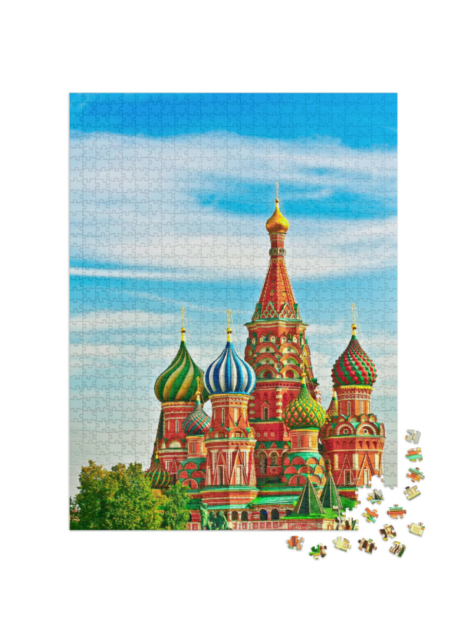 St Basils Cathedral on Red Square in Moscow... Jigsaw Puzzle with 1000 pieces