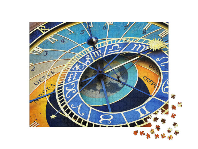 Prague Astronomical Clock in the Old Town of Prague... Jigsaw Puzzle with 1000 pieces